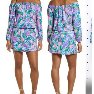 Lana Off the Shoulder Long Sleeve Skort Romper